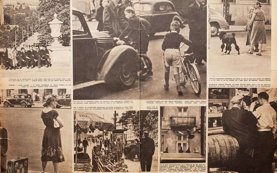 Fotoreportaż „Warszawiacy" z 1955 r. Poniżej: Władysław Sławny (po prawej) i Henri Cartier-Bresson n