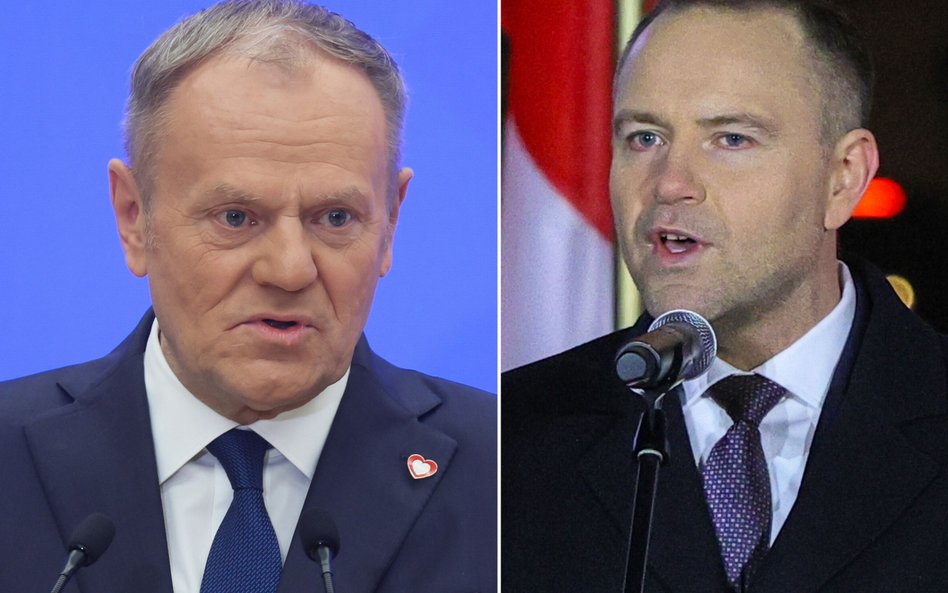 Donald Tusk i Karol Nawrocki