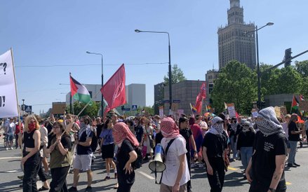 Aktywiści na kilka chwil przed rozpoczęciem akcji protestacyjnej