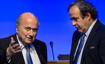 Były prezydent FIFA Joseph Blatter i prezydent UEFA Michel Platini
