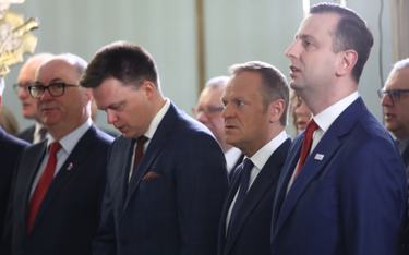Włodzimierz Czarzasty, Szymon Hołownia, Donald Tusk, Władysław Kosiniak-Kamysz