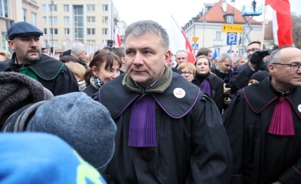 Sędzia Waldemar Żurek podczas "Marszu Tysiąca Tóg"