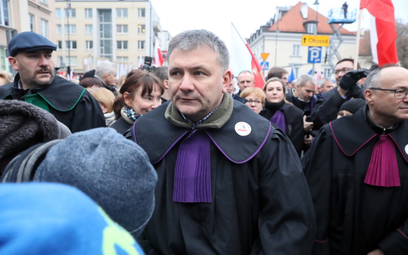 Sędzia Waldemar Żurek podczas "Marszu Tysiąca Tóg"