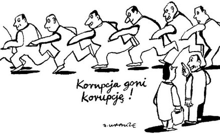 Komentarz rysunkowy. Korupcja goni korupcję