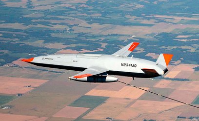 Dron MQ-25A Stingray w czasie testów