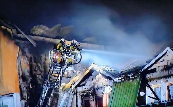 Po godzinie 23. rozpoczęło się dogaszanie pożaru