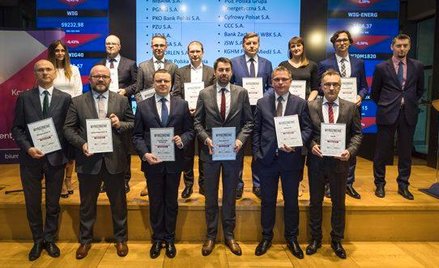 Przedstawiciele wyróżnionych spółek z WIG20.