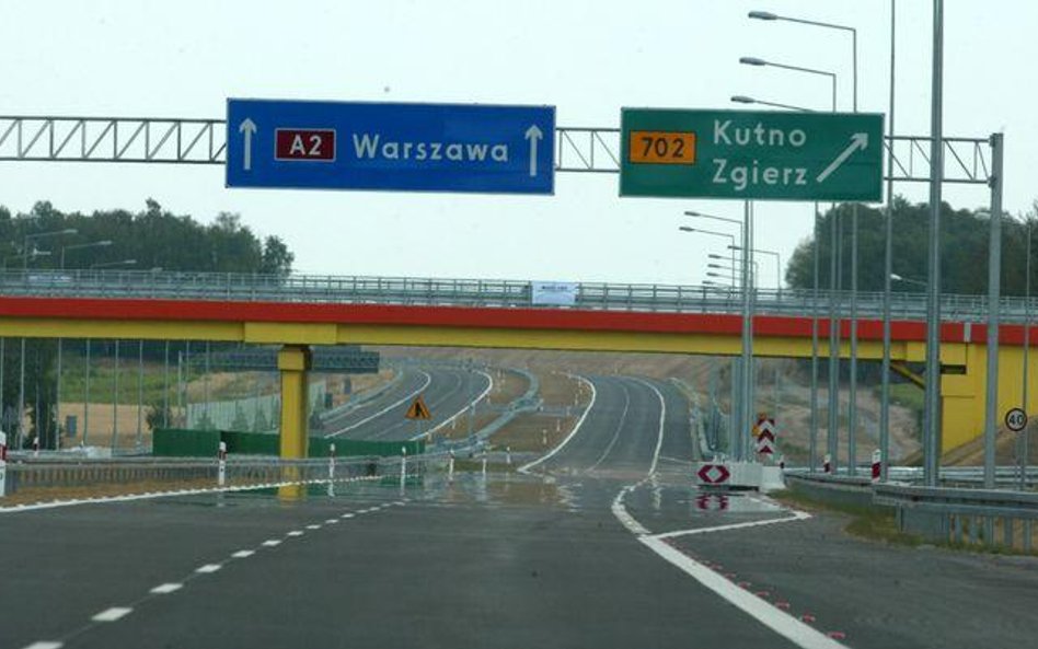 Fragment autostrady A2 Stryków -Konin