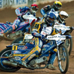Tomasz Gollob (niebieski kask) znakomicie pojechał w finale. Greg Hancock (kask żółty) skończył na c