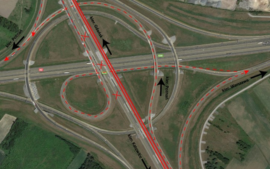 Utrudnienia dla kierowców, popękał wiadukt na A1