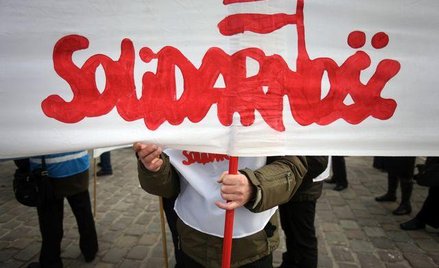 NSZZ Solidarność manifestuje