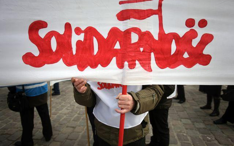 NSZZ Solidarność manifestuje