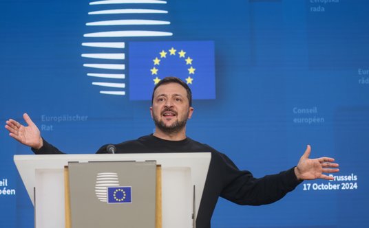 Prezydent Ukrainy Wołodymyr Zełenski w Brukseli