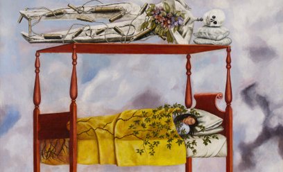 Płótno Fridy Kahlo z 1940 r., zatytułowane „El sueño (La cama) – „Sen” (Łóżko)"
