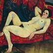 Suzanne Valadon, Akt na czerwonej kanapie , 1920
