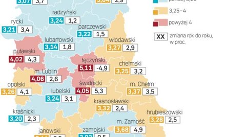 Średnia płaca w województwie lubelskim wynosiła 3,7 tys. zł brutto.