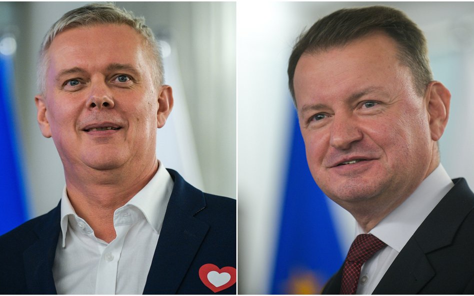 Poseł KO Tomasz Siemoniak i minister obrony, poseł PiS Mariusz Błaszczak