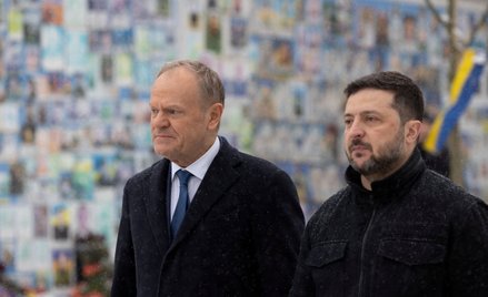 Donald Tusk i Wołodymyr Zełenski