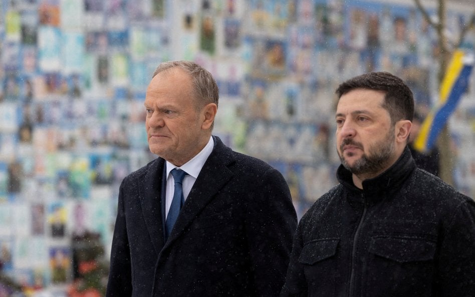Donald Tusk i Wołodymyr Zełenski