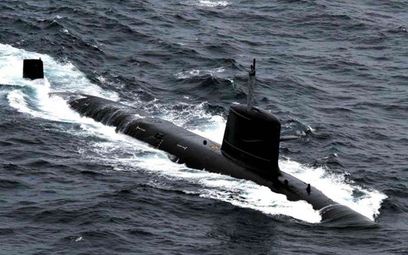 Wielozadaniowy okręt podwodny INS Khanderi podczas prób. Fot./Marynarka Wojenna Indii.