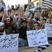 Demonstracja członków islamskiej partii Jamiat Ulema-i-Islam-Nazaryati