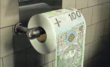 Wzory banknotów bywają nanoszone na papier toaletowy