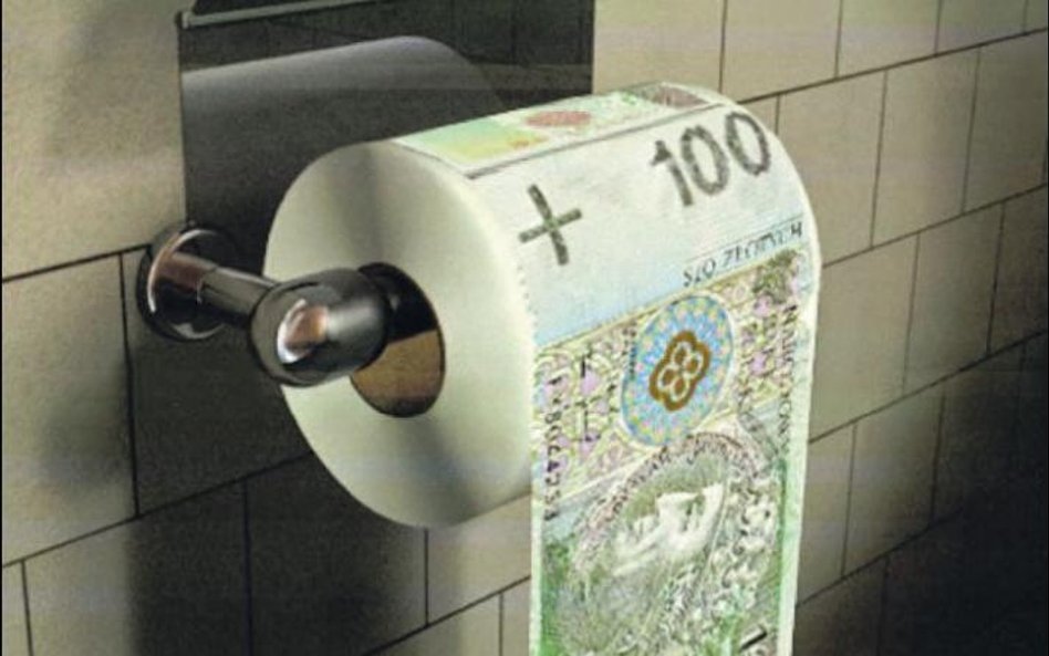 Wzory banknotów bywają nanoszone na papier toaletowy