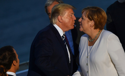 Prezydent USA Donald Trump i kanclerz Niemiec Angela Merkel, sierpień 2019 r.