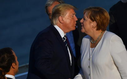 Prezydent USA Donald Trump i kanclerz Niemiec Angela Merkel, sierpień 2019 r.