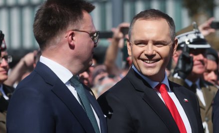 Szymon Hołownia i Karol Nawrocki