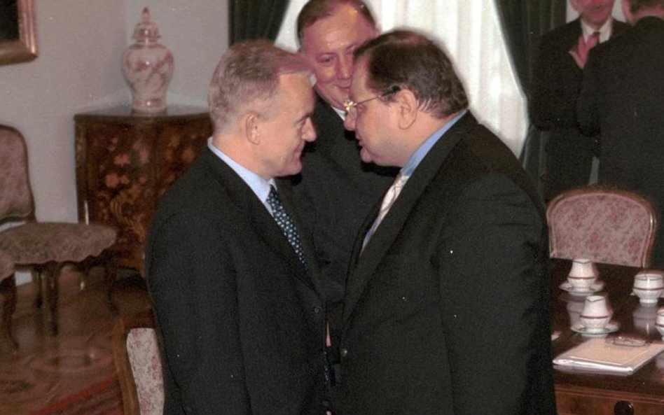 Leszek Miller i Ryszard Kalisz. Przyjacielska pogawędka