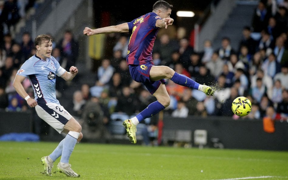 Robert Lewandowski strzelił trzy gole w meczu z Celtą Vigo