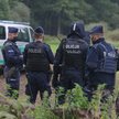 Policja na polsko-białoruskiej granicy w pobliżu miejscowości Usnarz Górny