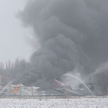 Pożar hali produkcyjnej położonej przy ul. Umiastowskiej w Ołtarzewie