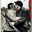 Sowiecki plakat propagandowy z napisem „Nasza armia wyzwala ludzi pracy – J. Stalin” jest jednym z e
