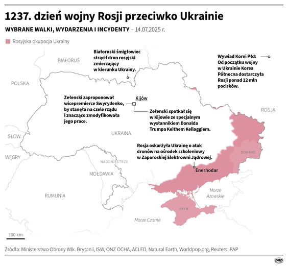 Prezydent Ukrainy Wołodymyr Zełenski poinformował w poniedziałek, że spotkał się z w Kijowie ze spec