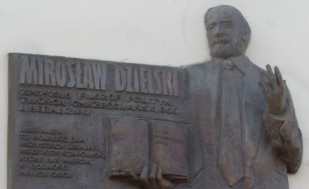 Tablica pamiątkowa ku czci Mirosława Dzielskiego na gmachu Herbewo w Krakowie, al. Słowackiego 64