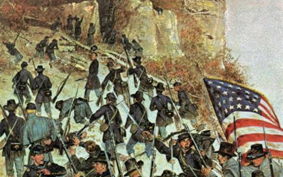 Żołnierze 6. Regimentu z Wisconsin zwanego Żelazną Brygadą wdzierają się na Turner's Gap, 14 wrześni