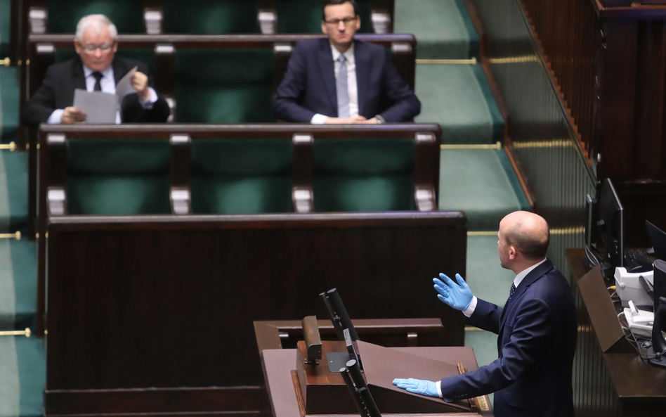 Borys Budka, Mateusz Morawiecki, Jarosław Kaczyński