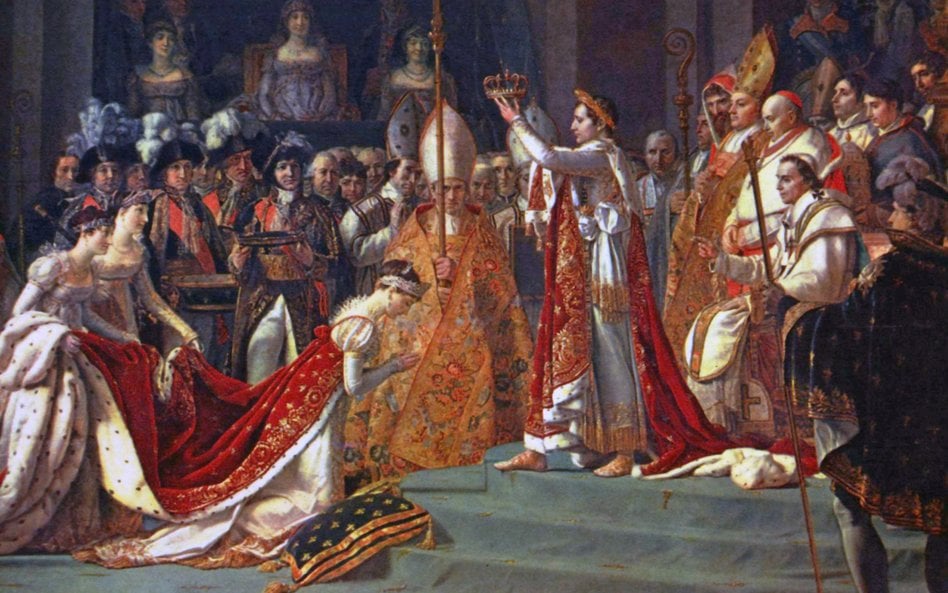 Obraz Jacquesa- -Louisa Davida „Koronacja cesarza Napoleona oraz cesarzowej Józefiny w katedrze Notr
