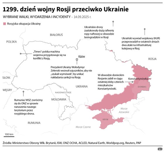 Tak wyglądała sytuacja na froncie w 1299 dniu wojny