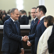 Premier Donald Tusk oraz minister finansów Andrzej Domański