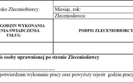 Wzór 3. miesięcznego rejestru godzin – łączny dla danego miesiąca