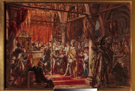 „Koronacja pierwszego króla Polski” – obraz Jana Matejki z 1889 r.