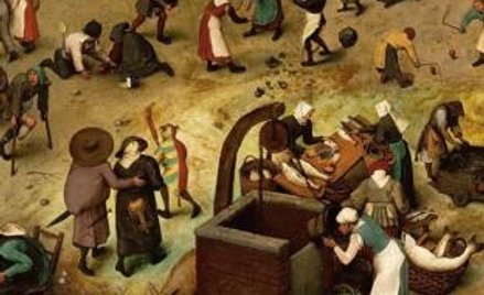 Pieter Breugel "Wojna karnawału z postem” (fragment), 1559 r., olej na desce. Obecnie w zbiorach Muz