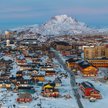 Nuuk na Grenlandii, widok z drona