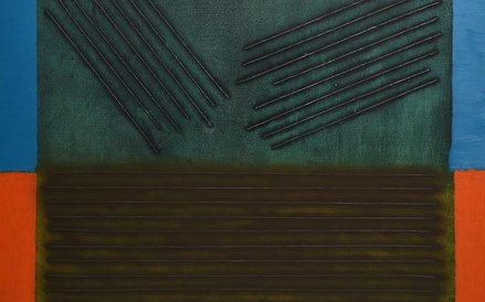 Józef Hałas, Nowe przeciwstawienie, 90 x 90 cm, olej na płótnie, 2013