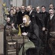 Alexander Graham Bell podczas prezentacji połączenia telefonicznego z Nowego Jorku do Chicago, 1892 
