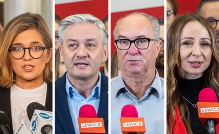 Magdalena Biejat, Robert Biedroń, Włodzimierz Czarzasty i Agnieszka Dziemianowicz-Bąk