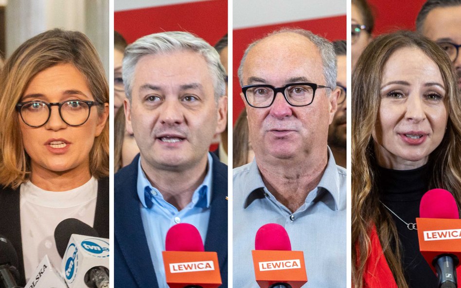 Magdalena Biejat, Robert Biedroń, Włodzimierz Czarzasty i Agnieszka Dziemianowicz-Bąk